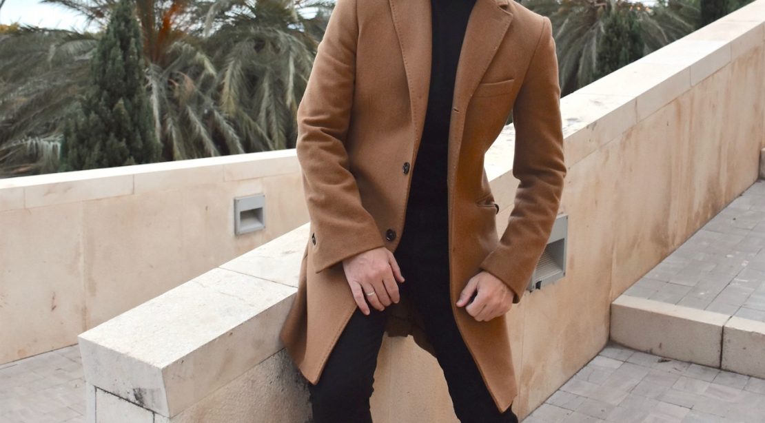 mens style winter brown overcoat suede chelsea boots